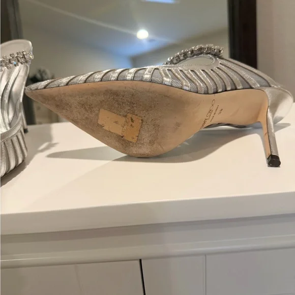 Jimmy Choo bling silver embellished pumps size 39 - Picture 6 of 6